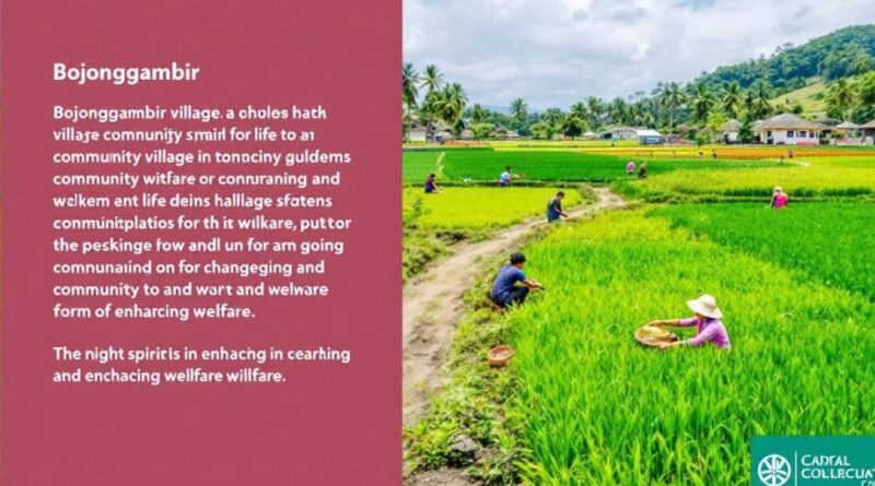 Kegiatan masyarakat Desa Bojonggambir di ladang pertanian.